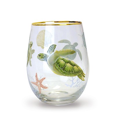 Honu Voyage Coastal Glassware