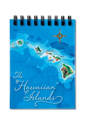 Notebook Small 50-sht, Hawai‘i Map - Blue