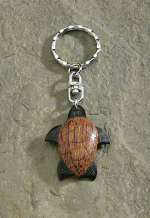 Wooden Keychain Turtle - Welcome to the Islands