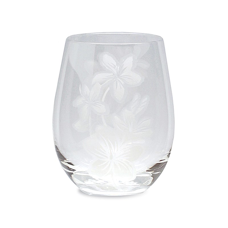 Etched Stemless Wine Glasses