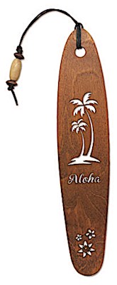 Wooden Bookmark, Aloha Palm
