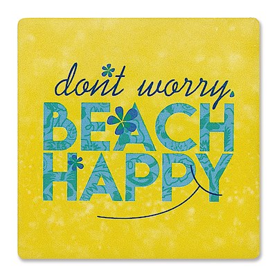 Individual Absorbent Coaster, Beach Happy