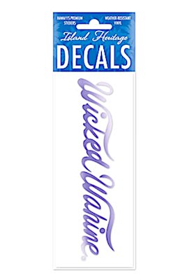 Decal Small Banner, Wicked Wahine Purple