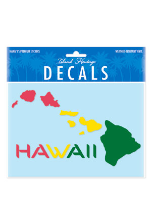 Decal Large Oblong, Hawaiian Islands Reggae