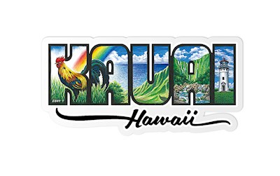 Decal Small Banner, Eddy Y - Kauai Hawaii