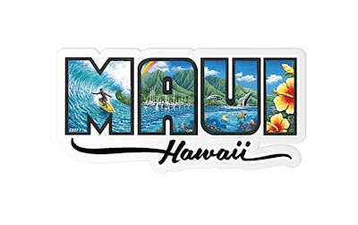 Decal Small Banner, Eddy Y - Maui Hawaii
