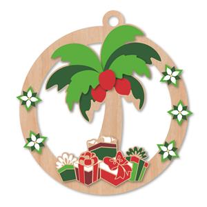Wooden Ornament, Palm Tree