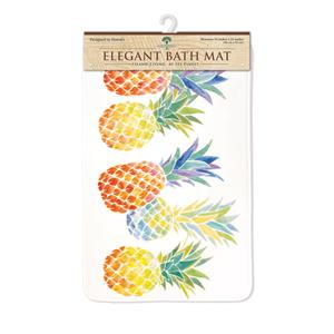 Bath Mat, Watercolor Pineapple
