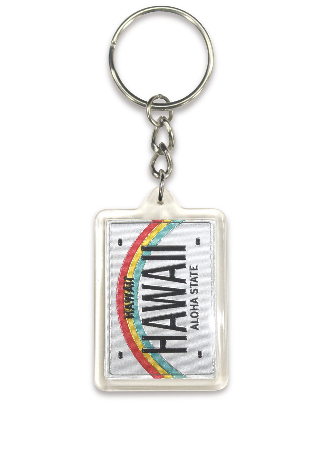 Acrylic Foil Keychain, HI License Plate (Rect.)
