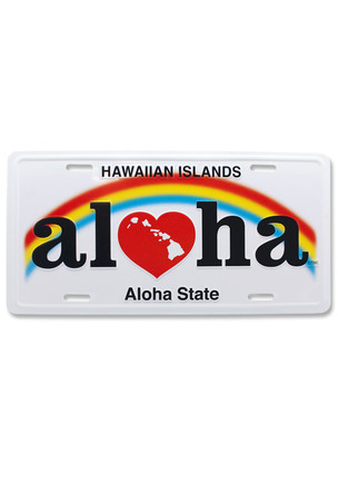 License Plate, Heart of Hawaii - Aloha