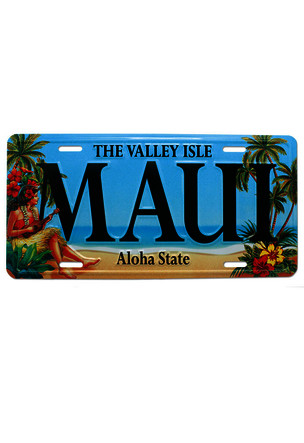License Plate, Vintage Hawaii Maui