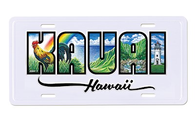 License Plate, Eddy Y, Kauai - Hawaii