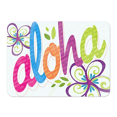 Die-Cut Tin Picture Magnet, Bold Aloha