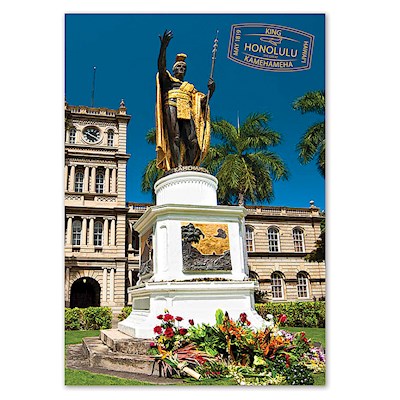 King Kamehameha Statue 4 X 6 O'ahu Postcard