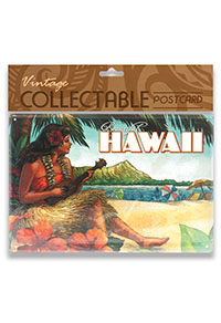 Vintage Collectable Metal 5x7 Postcard, Vintage Hawaii