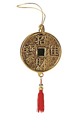 Glass Ornament, Gold Coin