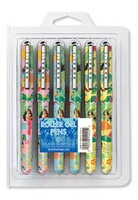 6-pk Rollerball Pens, Island Hula Honeys