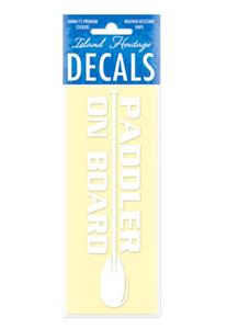 Decal Small Banner, Paddler on Board White