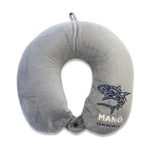 Velvet Neck Pillow, Manō Hawai‘i – Grey