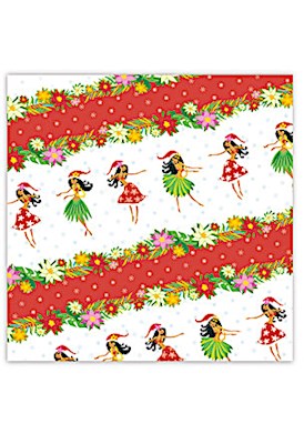 Rolled Gift Wrap, Island Holiday Honeys Red