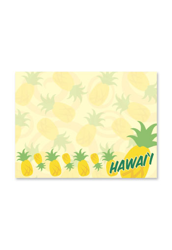 Rect. Aloha Stick'n Notes 50-sht, Pineapple Dream