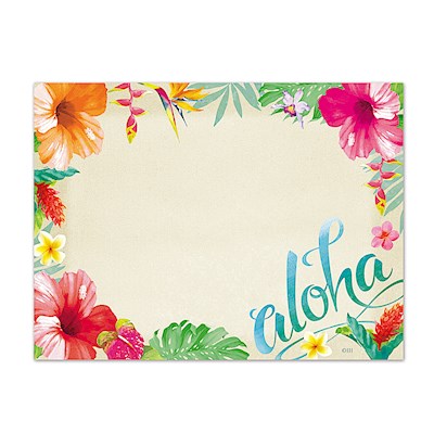 Rect. Aloha Stick'n Notes 50-sht, Aloha Floral