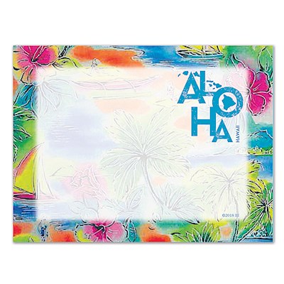 Rect. Aloha Stick'n Notes 50-sht, Tropical Aloha