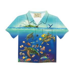 Aloha Shirt Greeting Card, Ocean of Friends