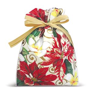 Foil D/S Gift Bag 3-pk SM, Festive Plumeria