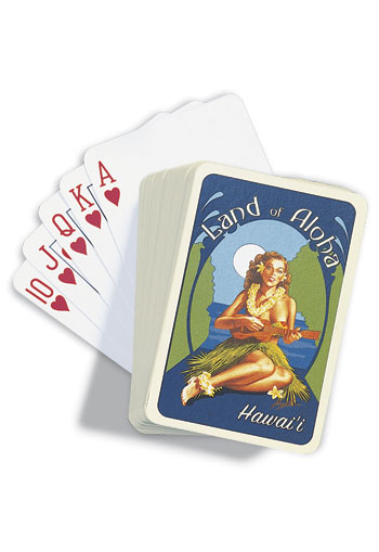 Playing Cards, Ukulele Girl Poster