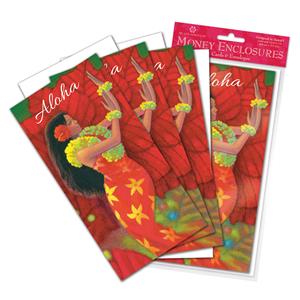 Money Enclosures 4-Pack, Hibiscus Hula II - Aloha