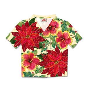 8-ct Box Aloha Shirt, Festive Hibiscus – Cream