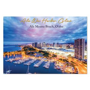 4x6 Oahu Postcard 50-Pack, Ala Wai Harbor Glow