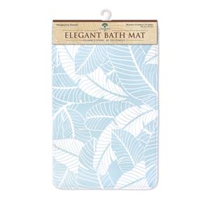 Bath Mat, Tropical Leaves – Blue