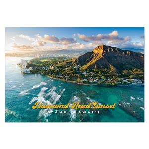 4x6 Oahu Postcard 50-Pack, Diamond Head Sunset