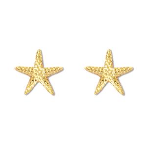Charm Earrings 1-pr, Starfish - Gold