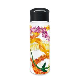 Island Flask, Leis of Aloha - White