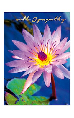 Sympathy Card Lotus Flower