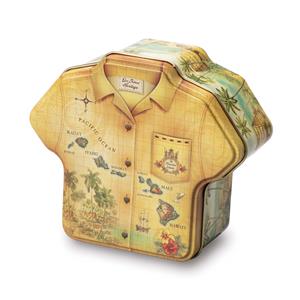 Aloha Shirt Cookie Tin, Kona Coffee Macadamia Nut Shortbread