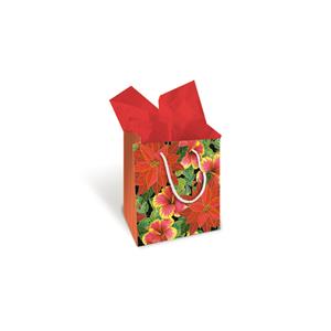 Small Gift Bag, Festive Hibiscus