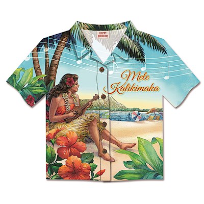 8-ct Box Aloha Shirt, Vintage Hawaii