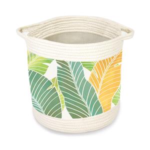 Storage Baskets, Tropical Leaves Green - Medium