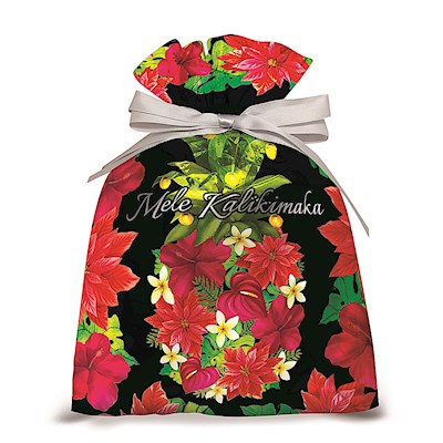 Foil D/S Gift Bag 3-pk SM, Pineapple Floral