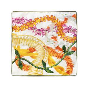 Cotton Linen Embroidered Pillow Cover, Leis of Aloha