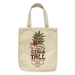 Woven Tote, Be a Pineapple (Green Zipper)