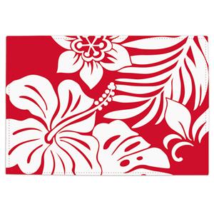 Fabric Placemat, Hibiscus Floral - Red