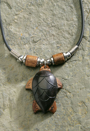 Rubber Cord, Wood - Turtle