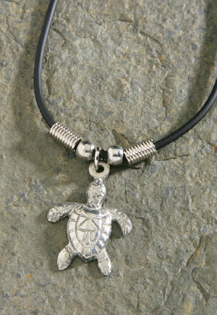 Rubber Cord, Pewter - Petite Turtle