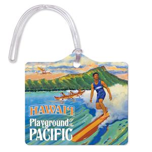 Die Cut Luggage Tag, Playground of the Pacific II
