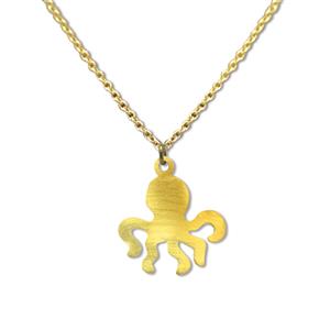 Charm Necklace, Octopus - Gold
